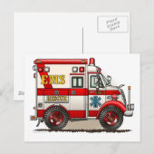 Carte Postale Box Truck Ambulance (Devant / Derrière)