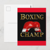 CARTE POSTALE BOXE (Devant / Derrière)