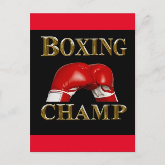 CARTE POSTALE BOXE (Devant)