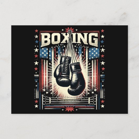Carte Postale Boxe américaine - Boxer Vintage Bo (Devant)