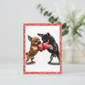Carte Postale Boxe art Chihuahuas (Debout devant)