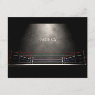 Carte Postale Boxe Bague Jeu Spotlit Sur
