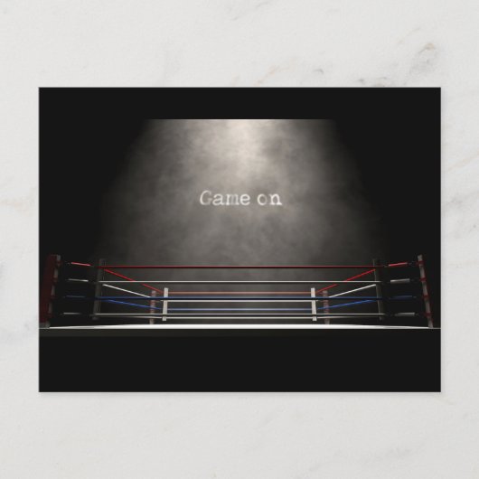 Carte Postale Boxe Bague Jeu Spotlit Sur (Devant)