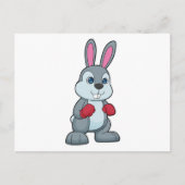 Carte Postale Boxe de lapin Boxeur Gants de boxe (Devant)