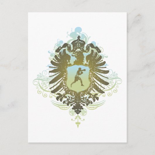 Carte Postale Boxe élégante (Devant)