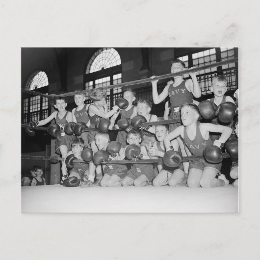 Carte Postale Boxe junior, 1939 (Devant)