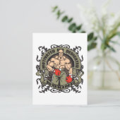 Carte Postale Boxe motivée (Debout devant)