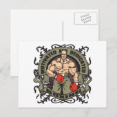 Carte Postale Boxe motivée (Devant / Derrière)