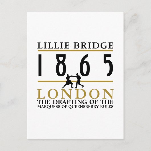 Carte Postale Boxe, Queensberry Rules (Devant)