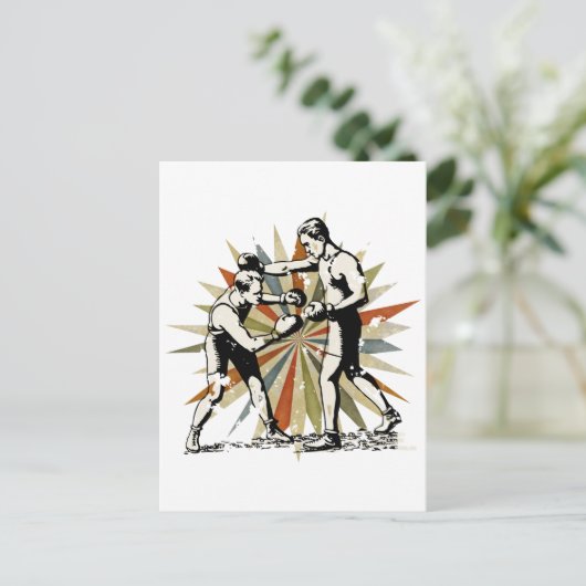 Carte Postale Boxe rétro (Debout devant)