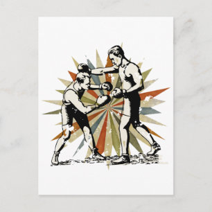 Carte Postale Boxe rétro