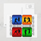Carte Postale Boxe spectaculaire (Devant / Derrière)