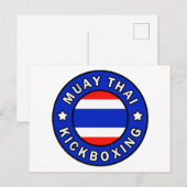 Carte Postale Boxe thaïlandaise Muay Thai (Devant / Derrière)