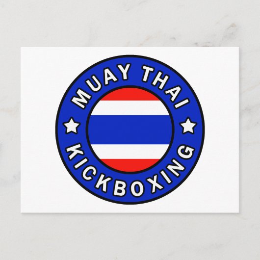 Carte Postale Boxe thaïlandaise Muay Thai (Devant)