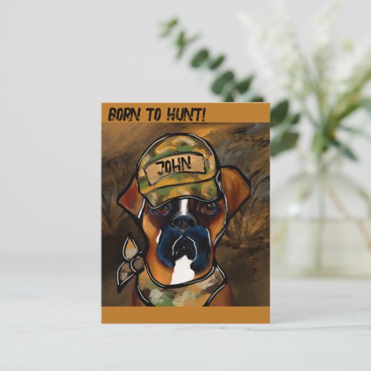 Carte Postale Boxer (Debout devant)