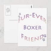 Carte Postale Boxer Furever (Devant / Derrière)