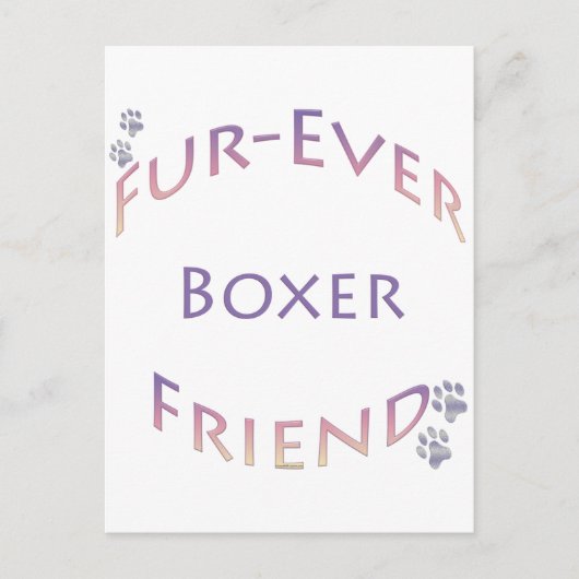 Carte Postale Boxer Furever (Devant)