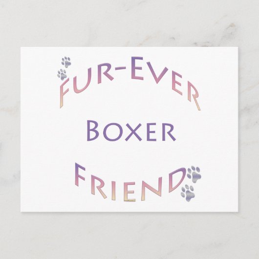 Carte Postale Boxer Furever (Devant)