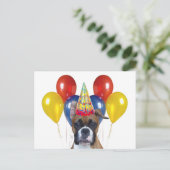 Carte postale Boxer happy anniversaire (Debout devant)