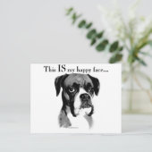 Carte Postale Boxer Happy Face (Debout devant)