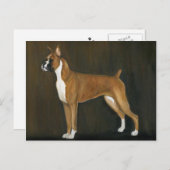 Carte postale Boxer Original Chien Art (Devant / Derrière)
