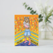 Carte Postale Boxer péruvien, alpaga (Debout devant)