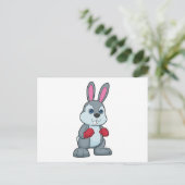Carte Postale Boxeur de lapin Gants de boxe (Debout devant)
