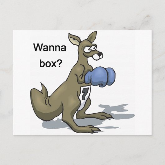 Carte Postale Boxeur Kangourou (Devant)
