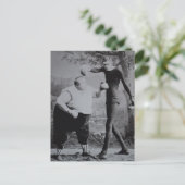 Carte Postale Boxeur victorien gros et maigre en boîte (Debout devant)