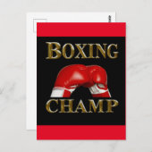 CARTE POSTALE BOXING (Devant / Derrière)