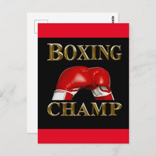 CARTE POSTALE BOXING (Devant / Derrière)