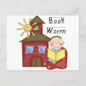 Carte Postale Boy Book Worm Tshirts et cadeaux (Devant)