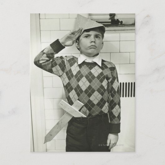 Carte Postale Boy Holding (Devant)