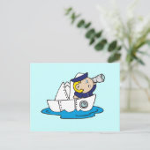 Carte Postale Boy Sailor in Boat Tshirts and Gifts (Debout devant)