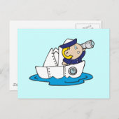 Carte Postale Boy Sailor in Boat Tshirts and Gifts (Devant / Derrière)