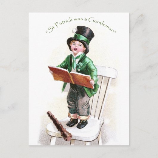 Carte Postale Boy Singing Irish Song (Devant)