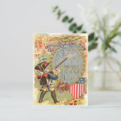 Carte Postale Boy US Flag Fireworks 4 juillet (Debout devant)