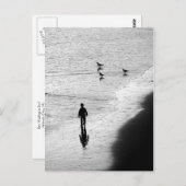 Carte Postale Boy Wading au Surf (Devant / Derrière)