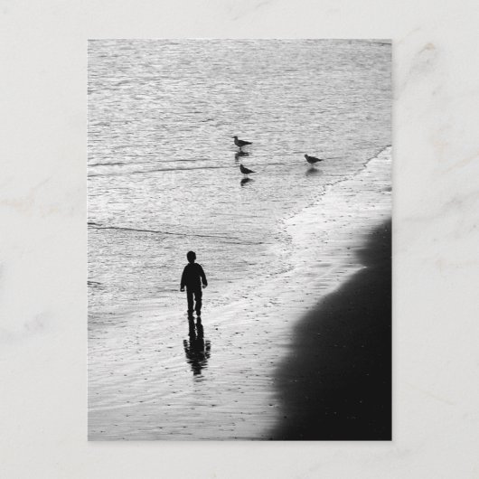 Carte Postale Boy Wading au Surf (Devant)