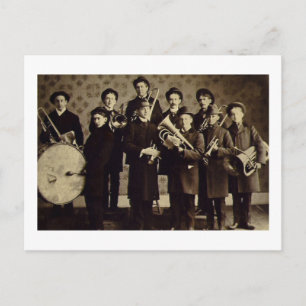 Carte Postale Boys Brass Band, Varsovie Indiana Vintage
