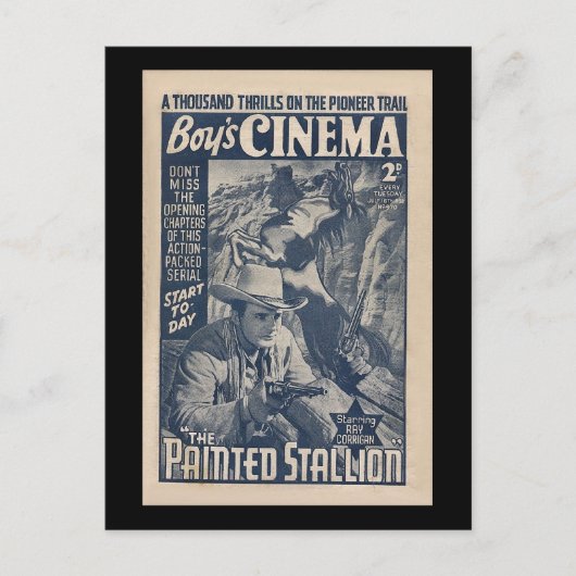 Carte Postale Boys Cinema 1938 - L'étalon peint (Devant)