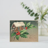 Carte Postale Boys Cutting the Christmas Tree in Snowy Forest (Debout devant)