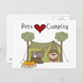 Carte Postale Boys Love Camping (Devant / Derrière)