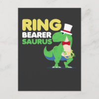 Boys Ring Bearer Dinosaur Rex Mariage Party
