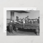 Carte Postale Boys Shooting Pool, 1909 (Devant / Derrière)