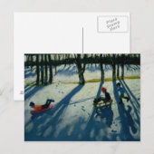 Carte Postale Boys Sledging Allestree Park Derby (Devant / Derrière)