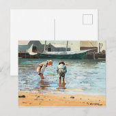 Carte Postale Boys Wading, célèbre oeuvre de Winslow Homer (Devant / Derrière)