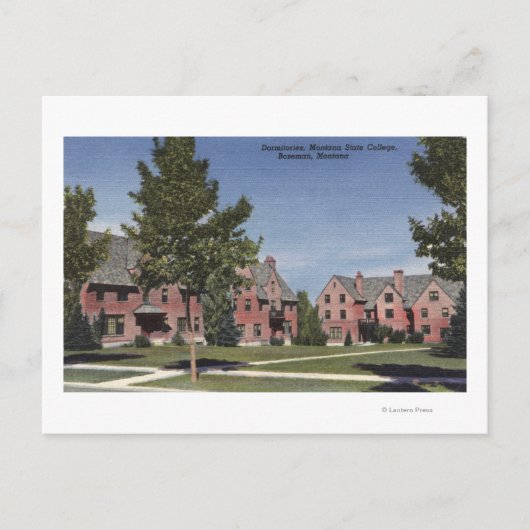 Carte Postale Bozeman, Montana - Dortoirs à Montana State (Devant)