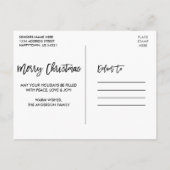 Carte Postale Bracelet Script Bois Famille de Noël 5 Photo (Dos)