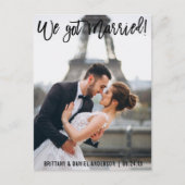 Carte Postale Bracelet Script Moderne Nous Nous Sommes Mariés Co (Devant)